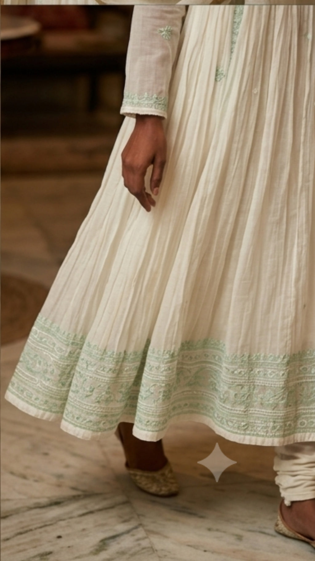 Embroidered Gown with Dupatta – Free Size