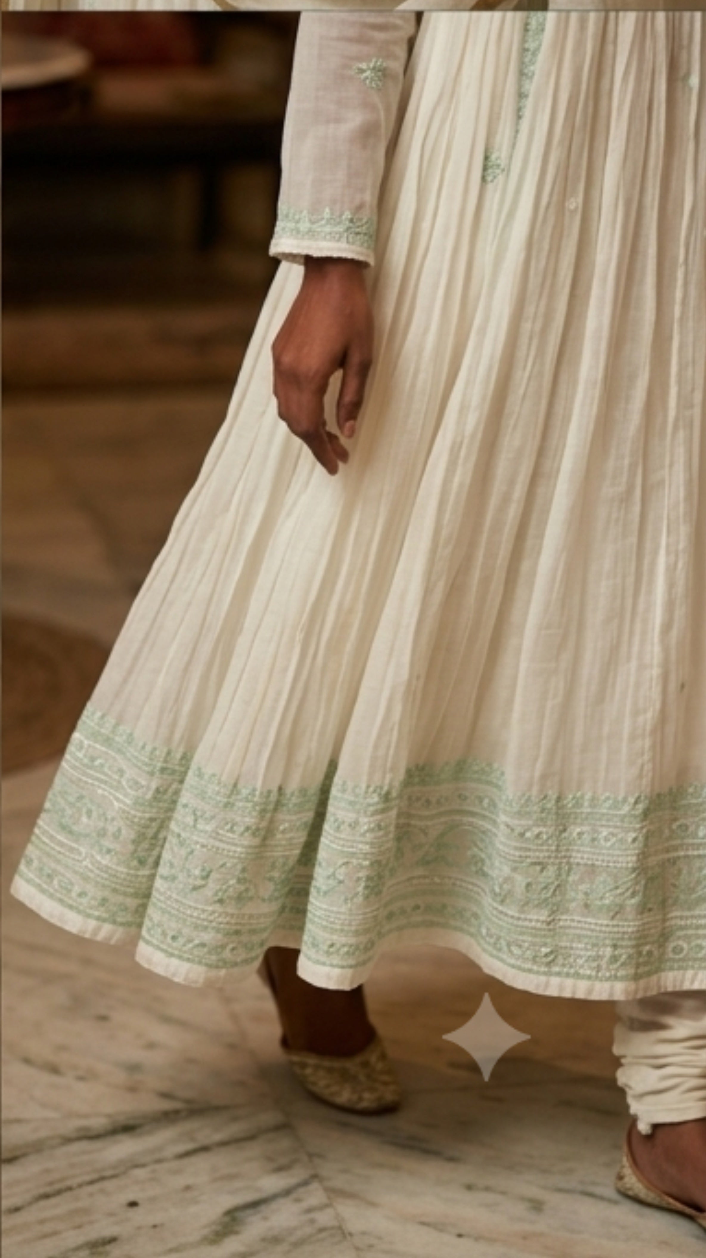 Embroidered Gown with Dupatta – Free Size